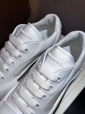 Alexander McQUEEN DECK PLIMSOLL スニーカー[正規品/送料込] Alexander McQueen Deck Plimsoll Leather Sneakers | Green