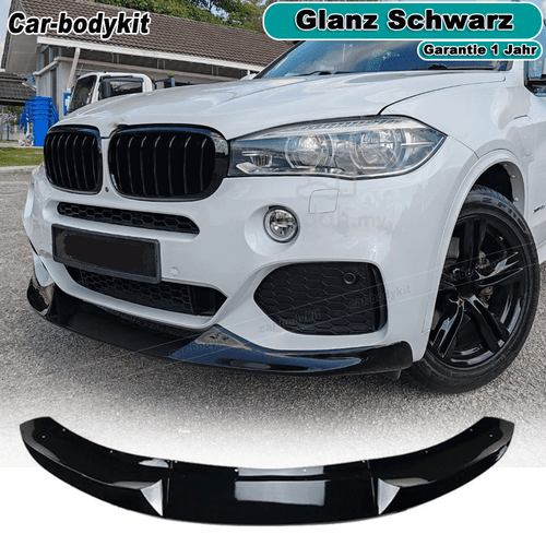 Spoiler anteriore nero lucido labbro splitter spoiler anteriore per BMW X5 F15 pacchetto M 2014-2018 - Foto 1 di 8