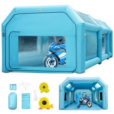 VEVOR Cabine Peinture Gonflable Voiture Pulvérisation 2 Souffleurs 6x3x2,5 m