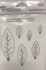Heartfelt Creations Poinsettia Petals PreCut Set Rubber Stamp Set 3316