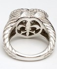 Vintage JUDITH RIPKA Sterling Silver CZ Cubic Zirconia Diamonique Heart Ring  — photo 3