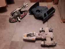 Star Wars Power of the Force Y-WING FIGHTER  SLAVE 1 & DARTH VADER TIE FIGHTER