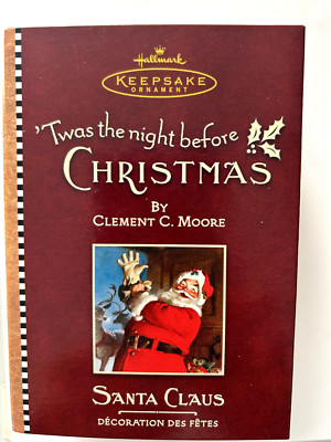 Hallmark 2001 Ornament Twas the night before Christmas volume 4 Santa Claus NEW