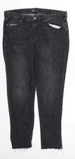 Gap Womens Black Cotton Blend Boyfriend Jeans Size W34 L27  - Distr
