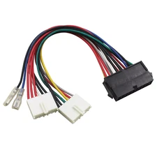 25PCS For Computer 286 386 486 586 20P ATX To 2 Port 6Pin AT PSU Converter Cable