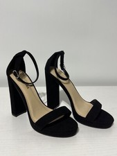 Fashion Nova Shoes Womens Size 5.5 Black Ankle Strap Heels