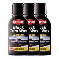 3x Carplan Black Trim Wax Cleans & Restores Black Trim 350ML