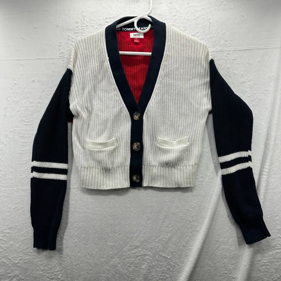 Cárdigan corto Tommy Hilfiger abotonado manga larga - Talla mediana