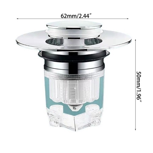 New Bathroom Sink Drain Stopper PopUp Drain Filter Prevent Clogging Deodorizer - Picture 8 of 8