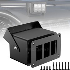 3 Gang Rocker Switch Box Housing Universal Aluminum 12v For Car Boat Truck Utv