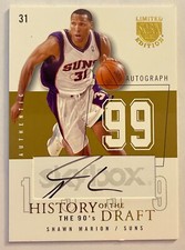 2003-04 Skybox Limited Edition History of the Draft Shawn Marion Auto #D 2/10