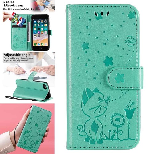 For iPhone SE 2020 2nd 3rd Gen 2022 Wallet Card Holder Leather Phone Case Cover - Picture 46 of 47