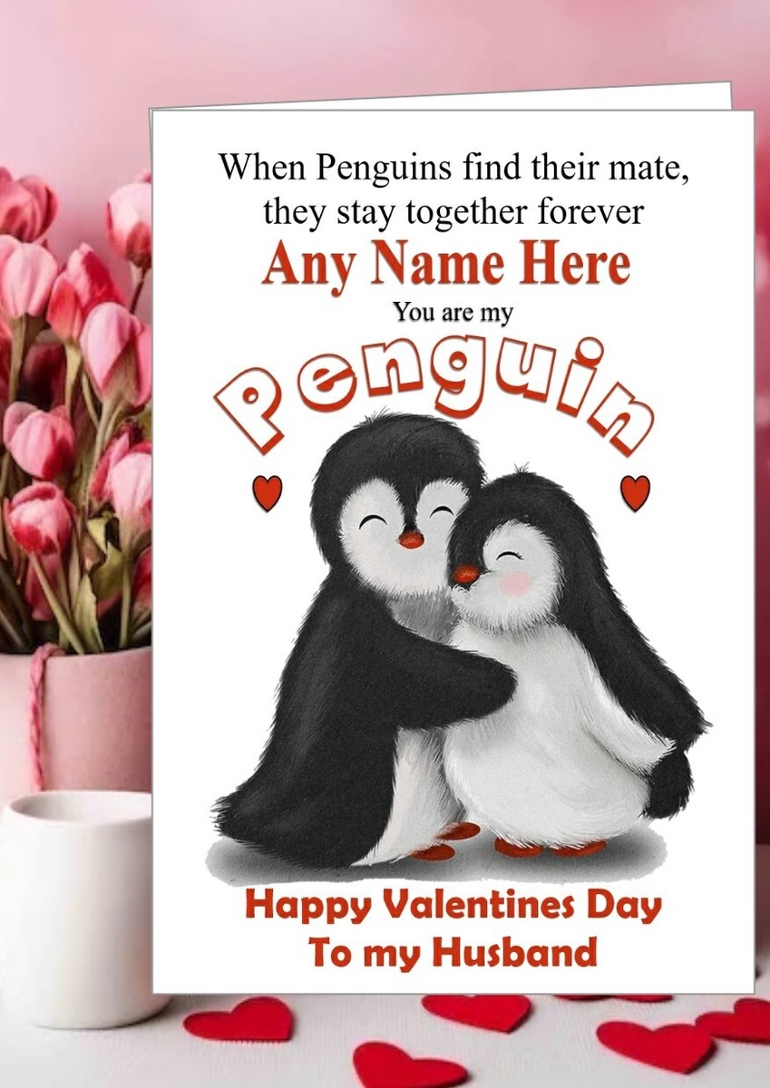 Penguin Valentines Card - You Are My Penguin - Cute Romantic Anniversary Card For Girlfriend Boyfriend Wife Husband Partner Friend Him Her, 5.7 X 5.7 Inch Anniversary Greeting Cards For Fiancee - View #12