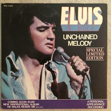 Elvis Presley Unchained Melody 1978 White Vinyl 7” Import Ltd. Ed. RCA-11212 OOP