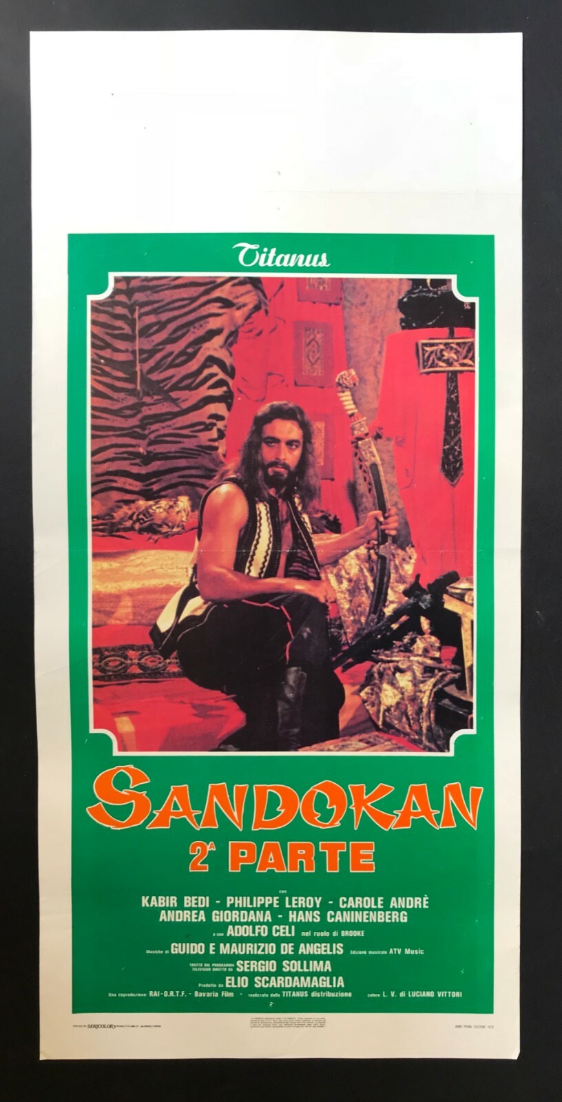 Locandina originale film Sandokan (seconda parte) (1976) - Regia di Sergio Sollima