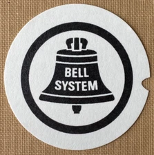 Bell System Rotary Telephone Dial Card Insert 1.5" Ivory Background