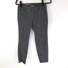 Old Navy Womens Pixie Pants Skinny Mid Rise Stretch Ankle Crop Gray Size 4