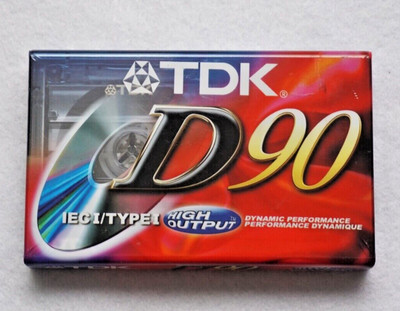 TDK D90 Standard Audio Cassette IEC I/ Type I High Output
