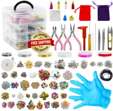 Kit bisuteria para hacer pulseras collares de aretes accesorios material para