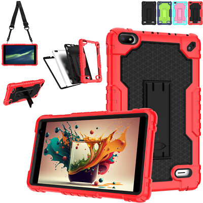 For BLU M8L Tablet 8 Inch Heavy Duty Rubber Case Shockproof Drop-Proof For kids