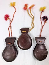 3 pair Vintage 1930's / 1940's engraved "Havana" wooden Castanets from Cuba
