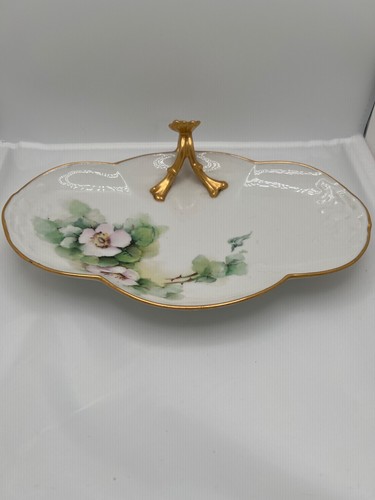 Vtg Limoges France WG & Co William Guerin Hand Painted Serving Tray Plate Roses