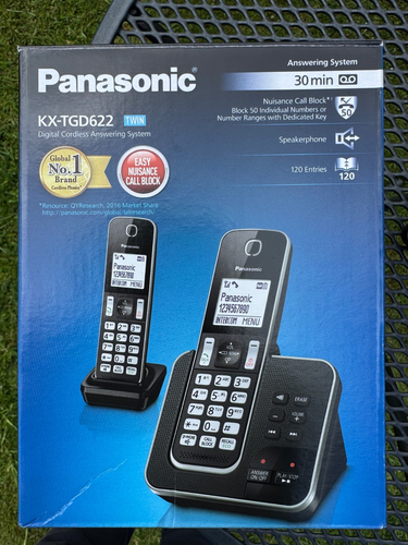 Panasonic KX-TGD622EB Twin Digital Cordless Phone with Call Answering Machine - Zdjęcie 2 z 7
