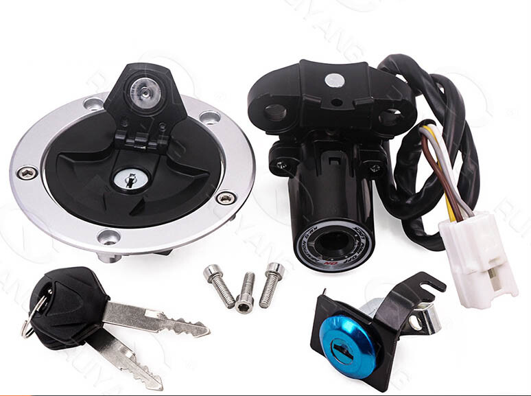 Ignition Switch Fuel Gas Cap Lock Set For Kawasaki Ninja 1000 ZX6R