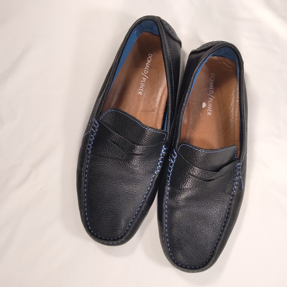 Donald J Pliner Varran Tan Leather Penny Loafer Drivers Mens 8.5M Made in Brazil Donald Pliner Varran men main image 2