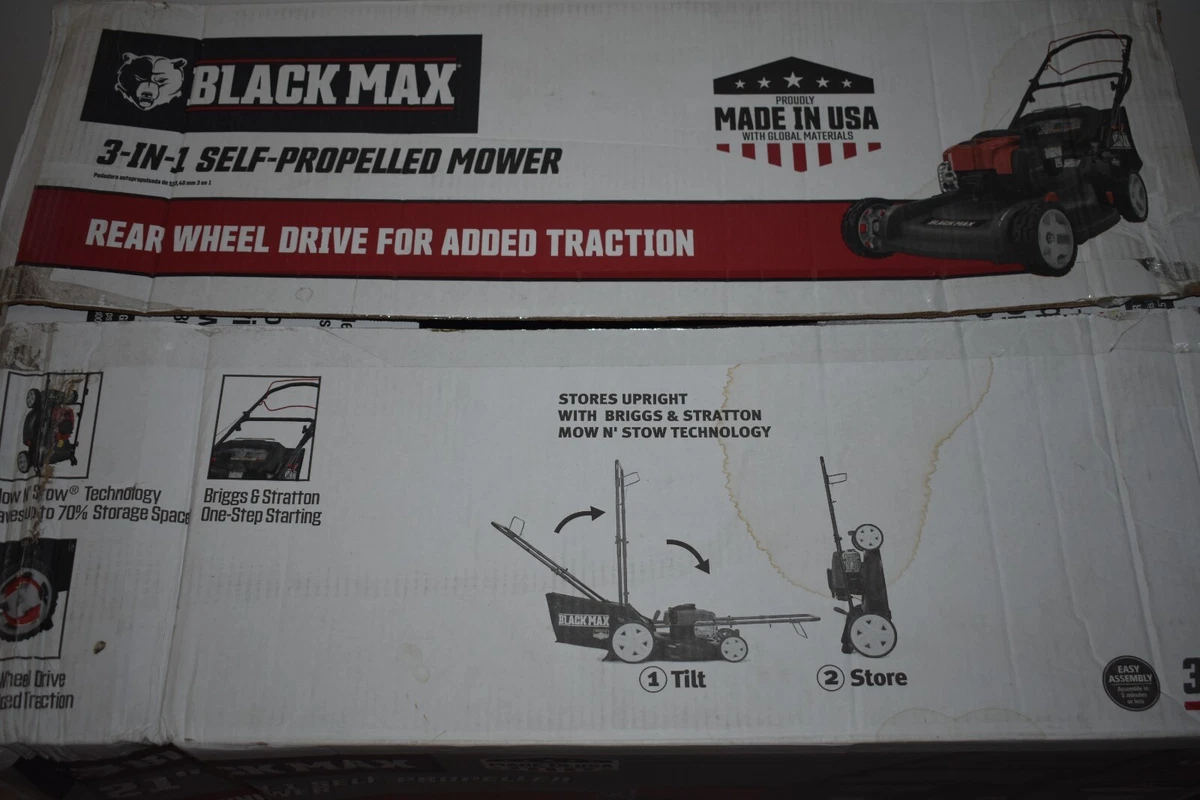 Black max self propelled lawn mower new arrivals