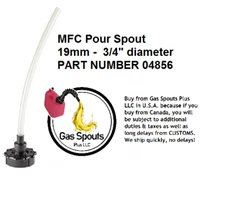 SCEPTER Military Fuel Can GAS SPOUT 3/4" 19mm Pour Nozzle fits MFC 2.5 +5 Gallon