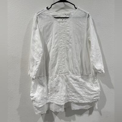 House of Harlow 1960 100% Cotton White Vivienne Mini Drop Waist Boho Dress  M