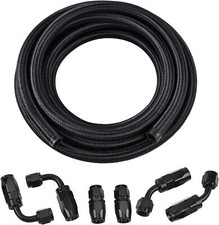 12an Hose Nylon Stainless Steel Braided Cpe Oil Fuel Line Hose Fittings Kit 10ft
