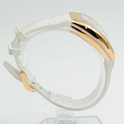Franck Muller White Vanguard 32mm 18K Gold White Leather Strap V