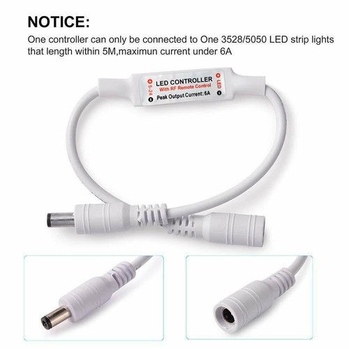 12 V RF Wireless Fernbedienung Dimmer Schalter für einfarbige LED Streifen Licht - Bild 5 von 12