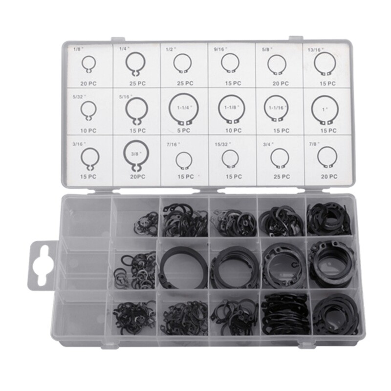 300 Stainless Steel Circlip Snap Rings Locking Washers in 18 Sizes