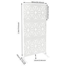 35.4*72" Steel Privacy Screen Balcony Screen Free Standing Decoration Screen