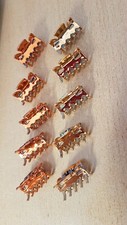 10 Haarkrebse/Haarklammern-orange-NEU/UNGETRAGEN-Modeschmuck-Haarschmuck