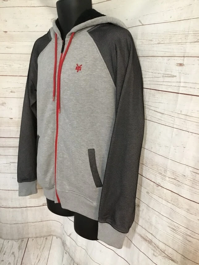 Sudadera con capucha Zoo York para hombre cremallera completa gris/gris oscuro mezcla de algodón talla M mediana Foto 2 de 4