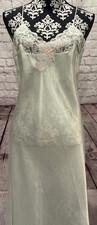 VTG 80 s Sara Beth Women s White Satin Floral Laced Appliqu s Nightgown Slip M