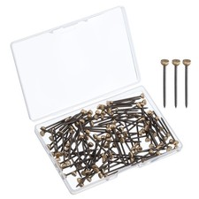 Picture Hanging Nails, 120pcs - Boxed Black Copper Head Nails for Hanging Photo