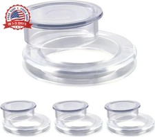 AIEX 2 Inch 4 Sets Patio Table Umbrella Hole Ring and Cap Set Silicone Transpare