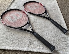 Lot of 2 Wilson Fusion XL Tennis Rackets - Oversized Head - Grip Size 4 3/8