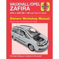 Opel Zafira Vauxhall 2005-2009 Benzin Diesel Workshop Manual Haynes