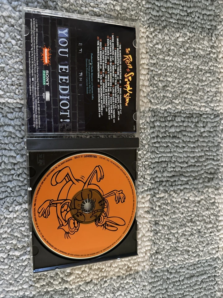 Ren & Stimpy: You Eediot CD, счастливая счастливая радость радость промо HYPE наклейка, Ex, 21 трек - Изображение 3 из 4