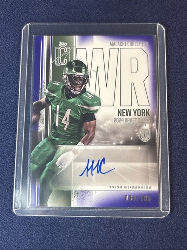 2024 Malachia Corley /100! Viola Topps Signature Class Rookie RC Auto RCA-MC - Foto 11 di 11
