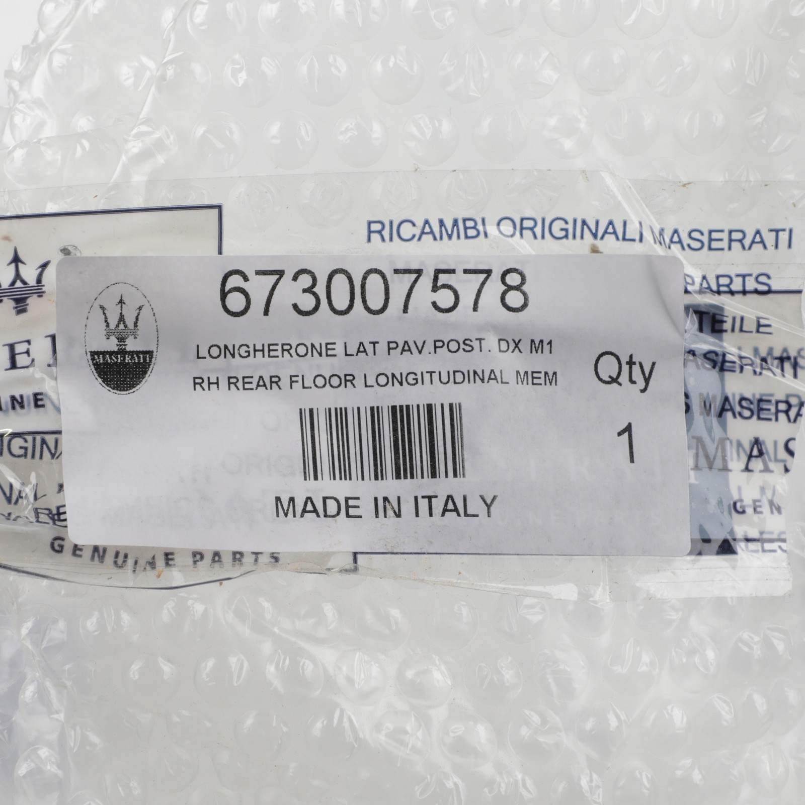 Maserati Ghibli 2014-2020 Rear Right Floor P/N 673007578