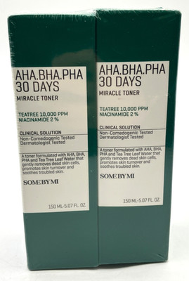 2 Pack SOME BY MI AHA BHA PHA 30 Days Miracle Toner Korean Salicylic Acid 5.07oz