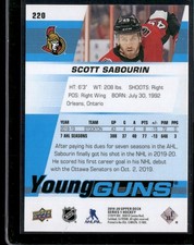 2019-20 Upper Deck Scott Sabourin #220 Rookie