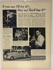 1938 Studebaker Commander Vintage Magazine Print Ad - Drive It Youll Buy It